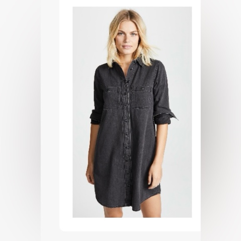 Madewell Black Denim Shirtdress